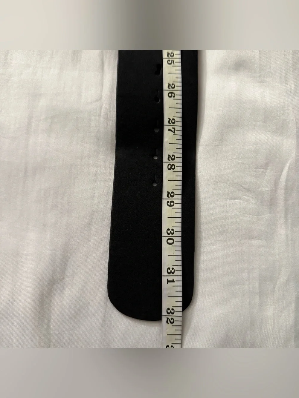 Black PU suede leather elastic waistband belt with silver square buckle